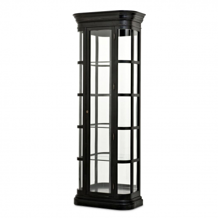 Dulapuri living - Vitrina de lux neagra cu sticla Omnibus 87x238 cm, stil clasic | Eichholtz - 111653