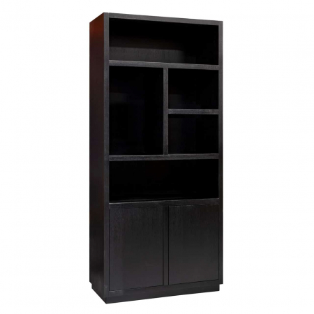 Produse - Vitrină pentru cărți Oakura cu 2 uși (negru), 6515 BLACK - Richmond Interiors