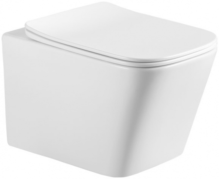 Accesorii Baie - WC suspendat baie, Alb lucios, Misy Wiszace, COMAD