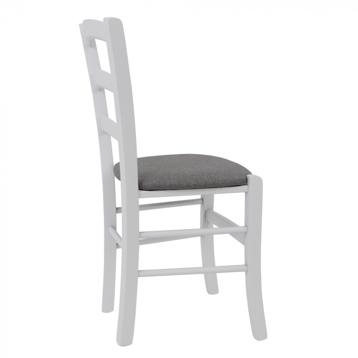 Scaun Paesana, cadru fag, culoare alb, material stofa S21 gri [3]