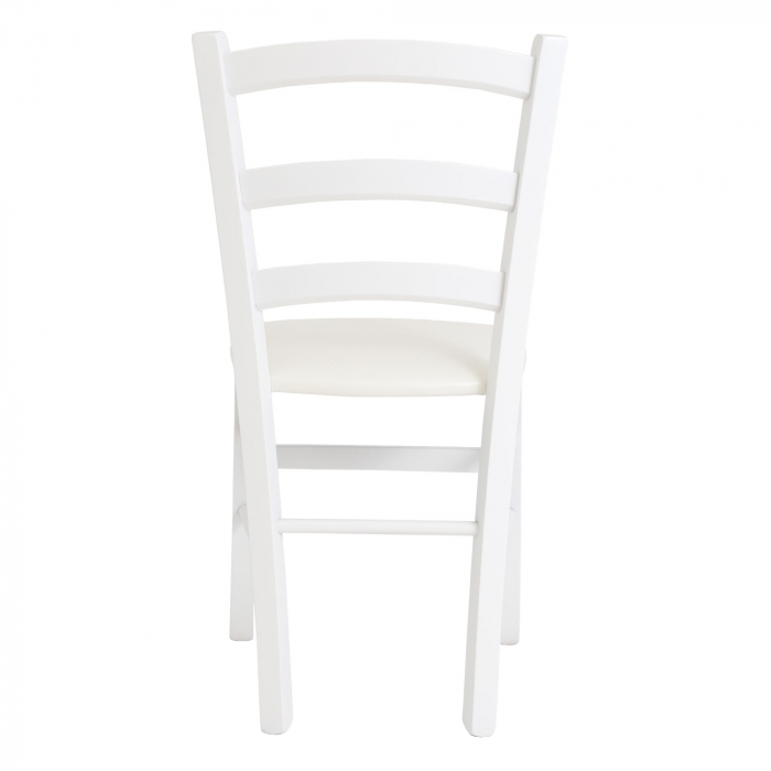 Scaun Paesana, cadru fag, culoare alb, material piele ecologica alb [4]