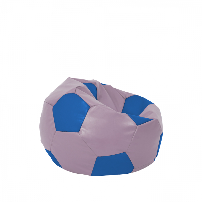 Baby Ball - fotoliu puf - imitatie piele mov/albastru [2]