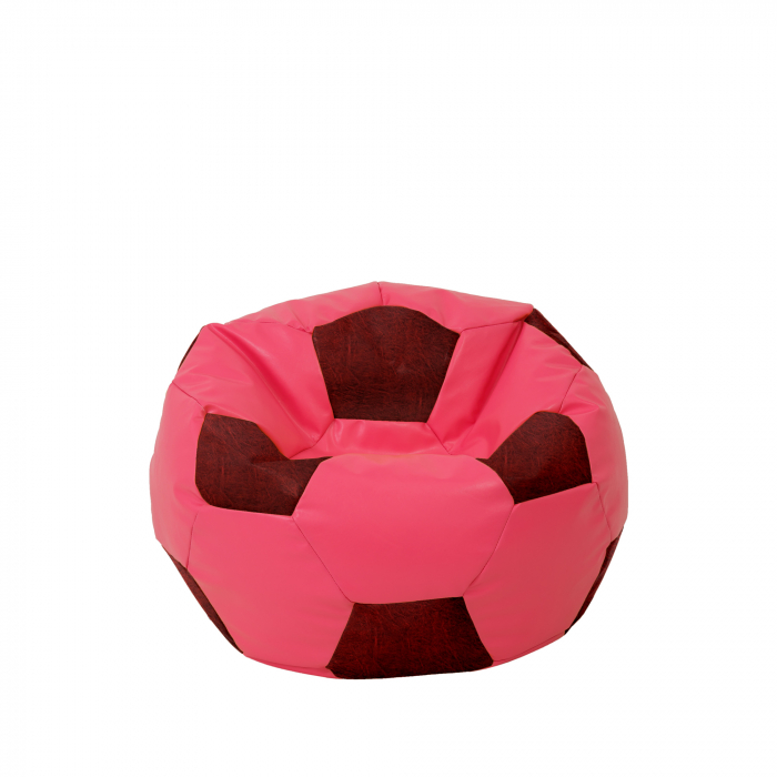 Baby Ball - fotoliu puf - imitatie piele roz/visiniu [1]