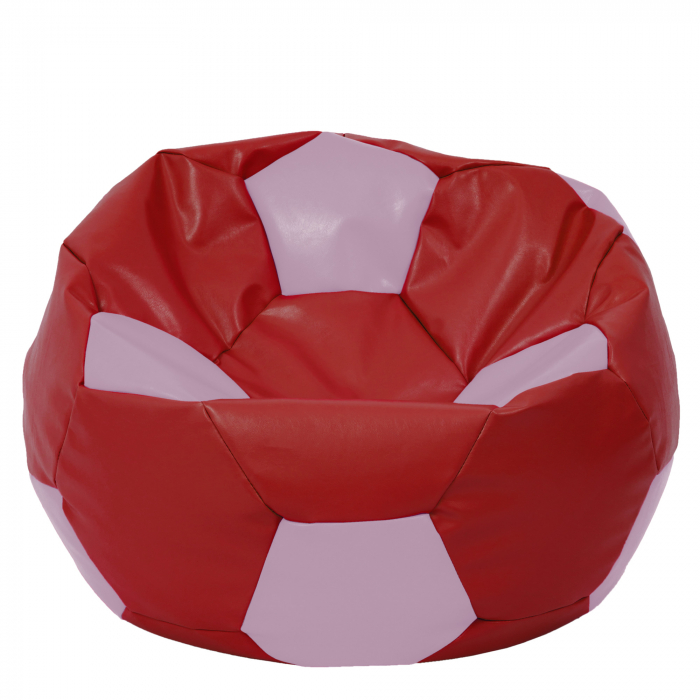 Mega Ball - fotoliu puf - imitatie piele rosu/mov [1]