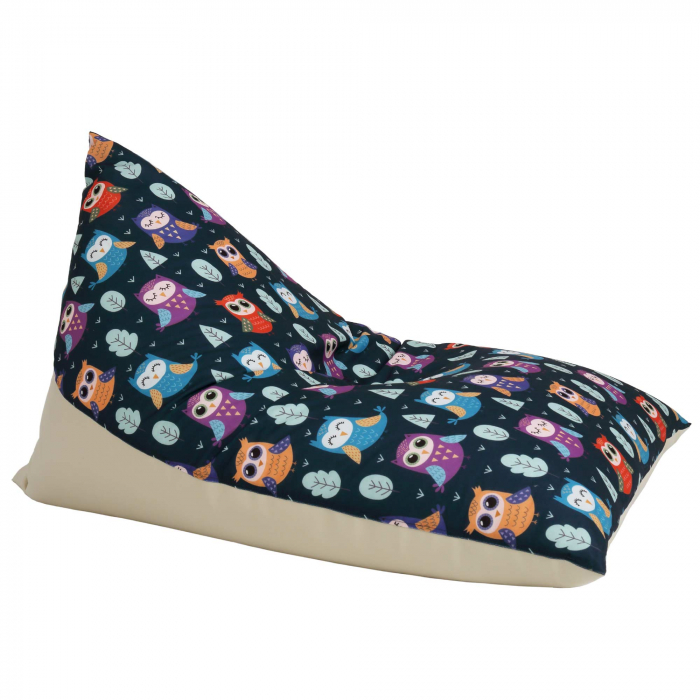Bean bag Relax - Bufnite - Imitatie piele crem [3]