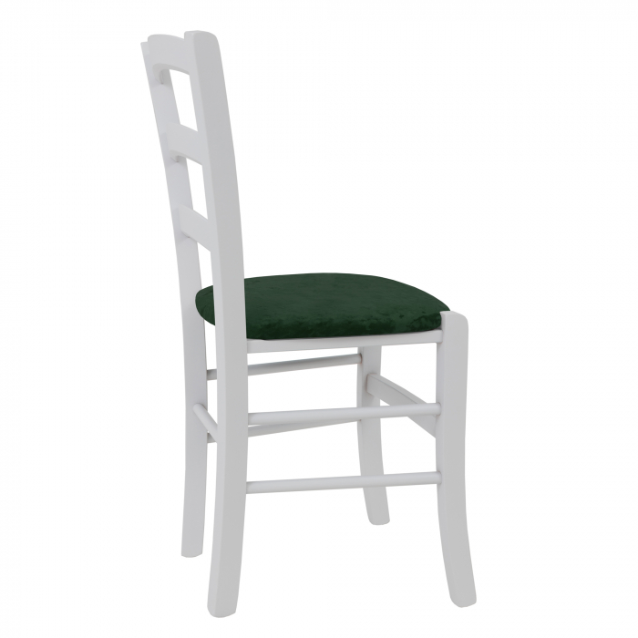 Scaun Paesana, cadru fag, culoare alb, material stofa E57 verde [3]