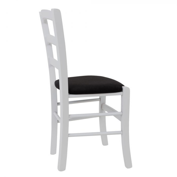 Scaun Paesana, cadru fag, culoare alb, material stofa K6 negru [3]
