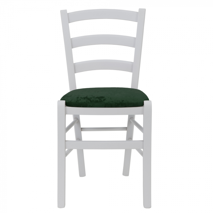 Scaun Paesana, cadru fag, culoare alb, material stofa E57 verde [2]
