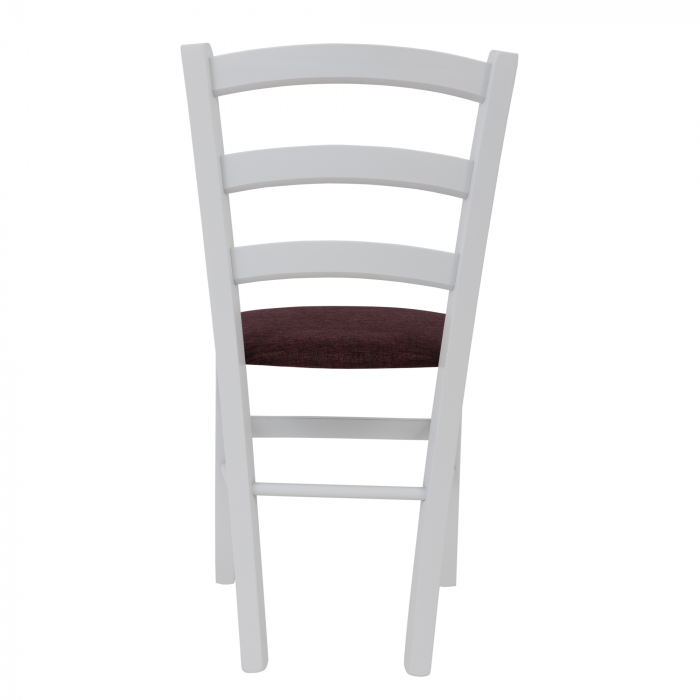 Scaun Paesana, cadru fag, culoare alb, material stofa S78 bordo [4]
