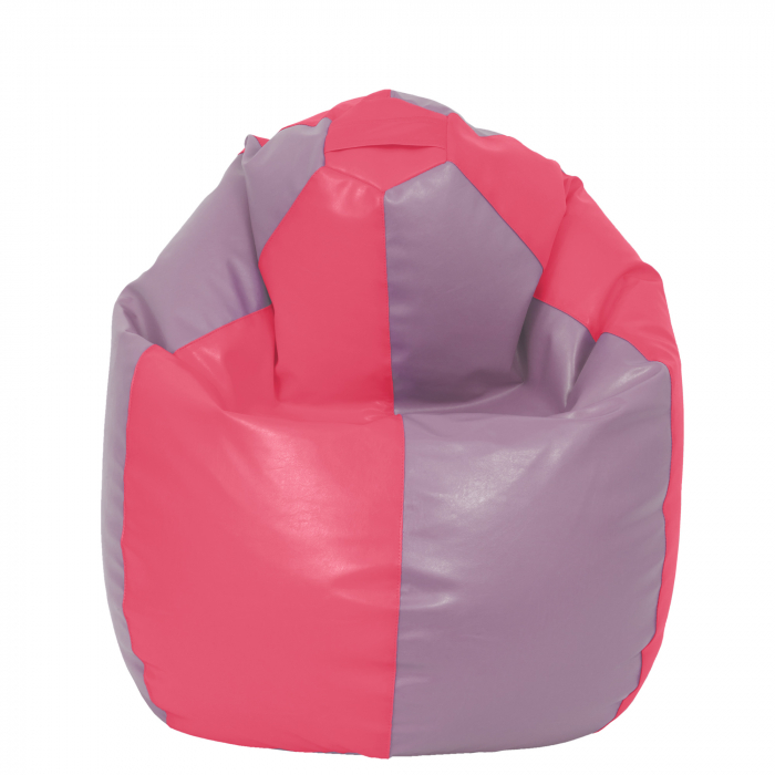 Mara - fotoliu puff - imitatie piele - roz/mov [2]