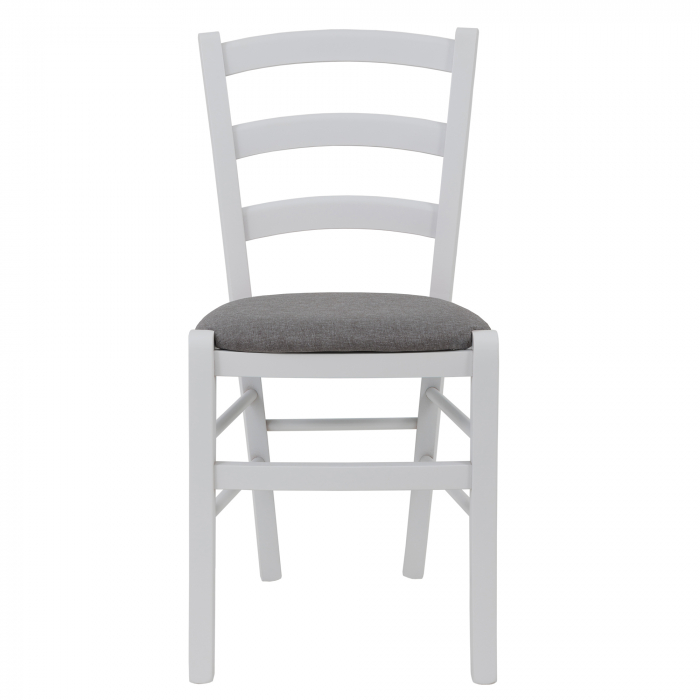 Scaun Paesana, cadru fag, culoare alb, material stofa S21 gri [2]