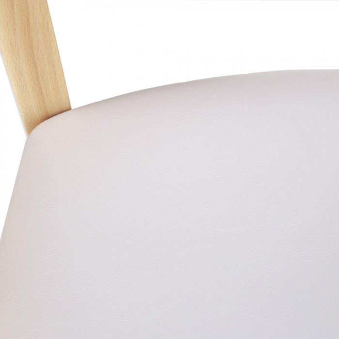 Scaun Paesana, cadru fag, material piele ecologica crem [5]