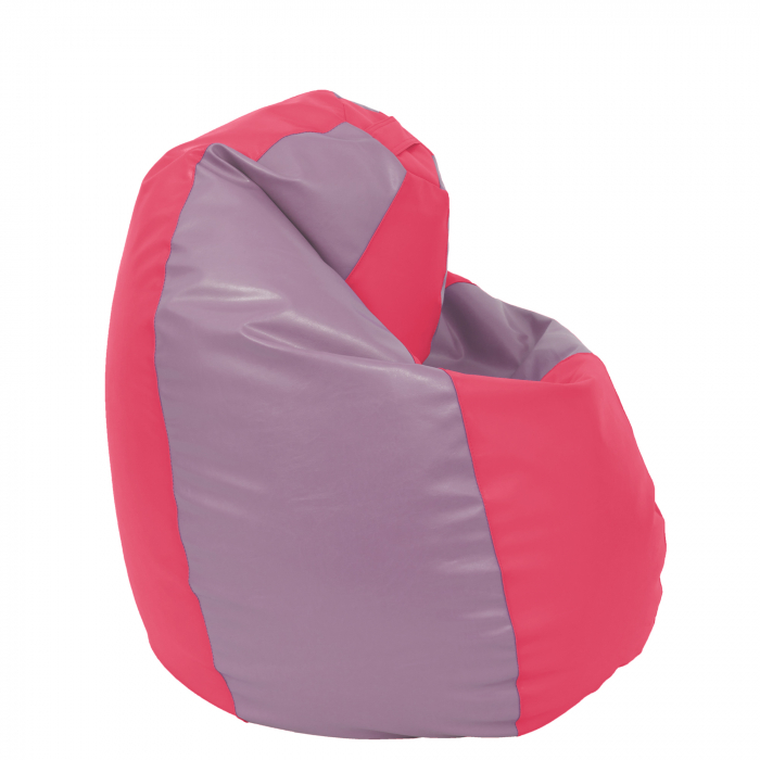 Mara - fotoliu puff - imitatie piele - roz/mov [3]