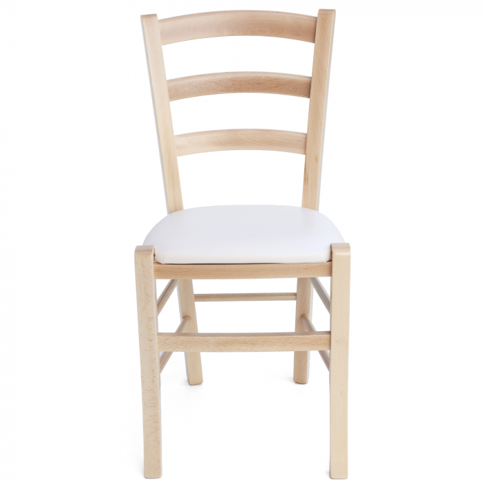 Scaun Paesana, cadru fag, material piele ecologica crem [4]
