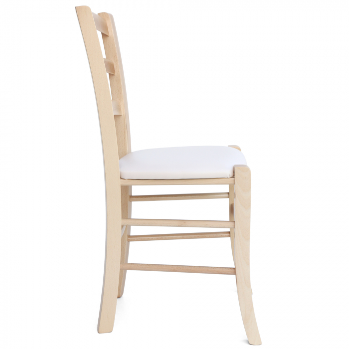Scaun Paesana, cadru fag, material piele ecologica crem [3]
