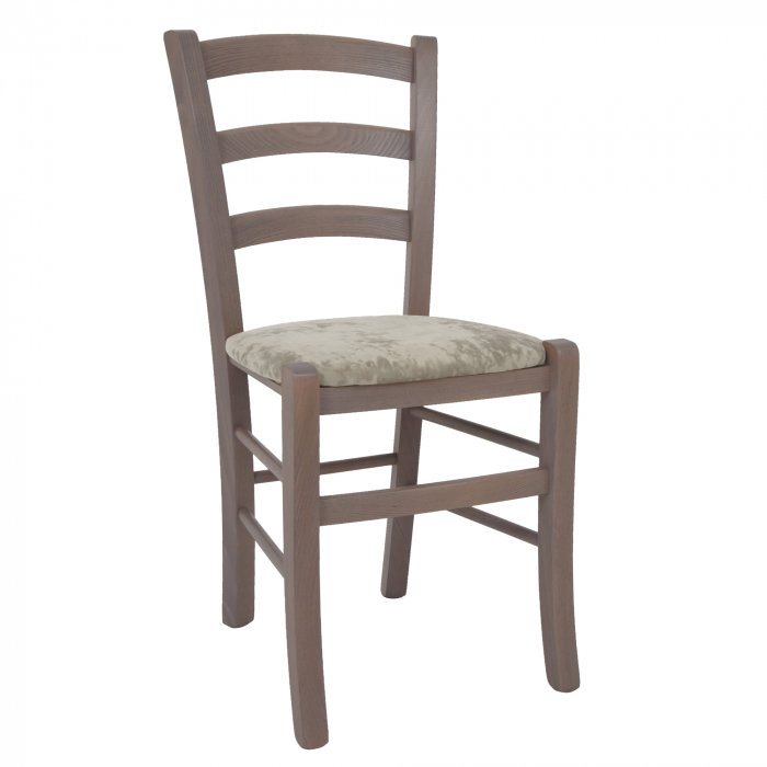 Scaun Paesana, cadru fag, culoare gri, material stofa  E04 crem [1]