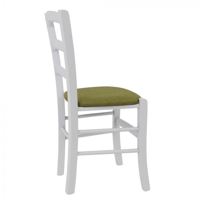 Scaun Paesana, cadru fag, culoare alb, material stofa S22 verde [3]