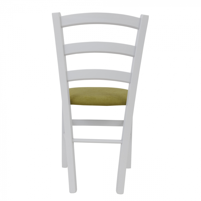 Scaun Paesana, cadru fag, culoare alb, material stofa K2 verde [4]