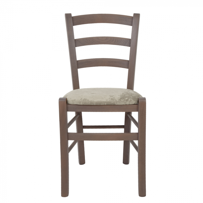 Scaun Paesana, cadru fag, culoare gri, material stofa  E04 crem [2]