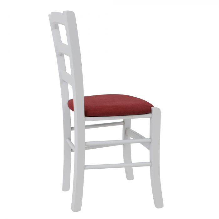 Scaun Paesana, cadru fag, culoare alb, material stofa K14 cranberry [3]