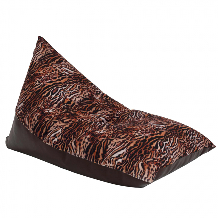 Bean bag Relax - Blana tigru - Imitatie piele maro [2]