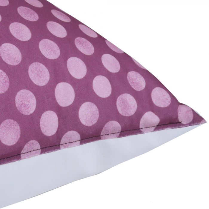Bean bag Relax - Buline mov - Imitatie piele alb [4]