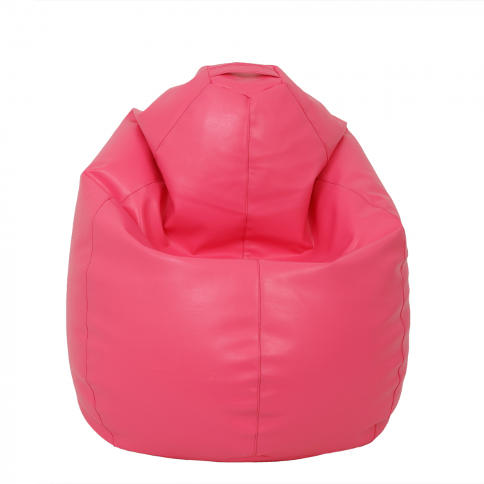 Mara - fotoliu puff - imitatie piele - roz [2]