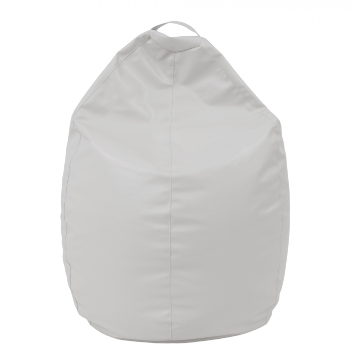 Mara - fotoliu puff - imitatie piele - alb [1]