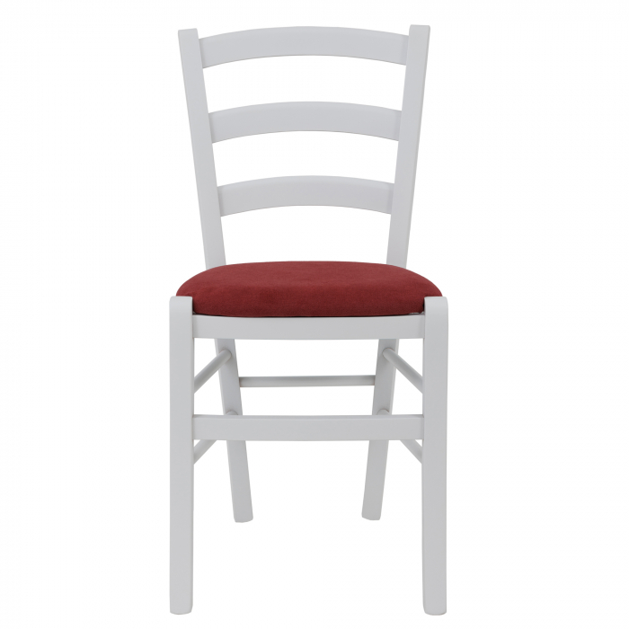 Scaun Paesana, cadru fag, culoare alb, material stofa K14 cranberry [2]