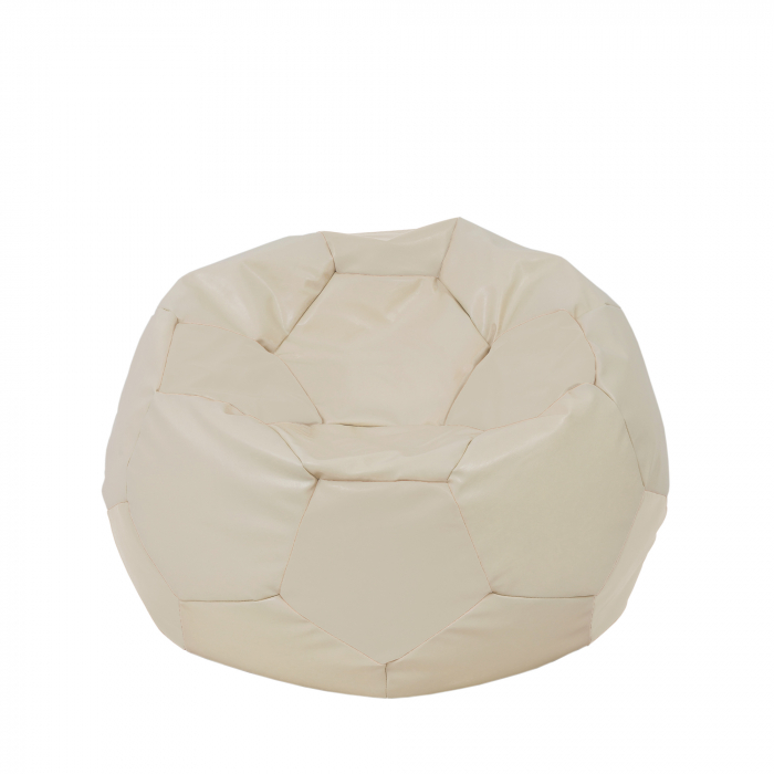 Mondo Ball - fotoliu puf - imitatie piele - crem [1]