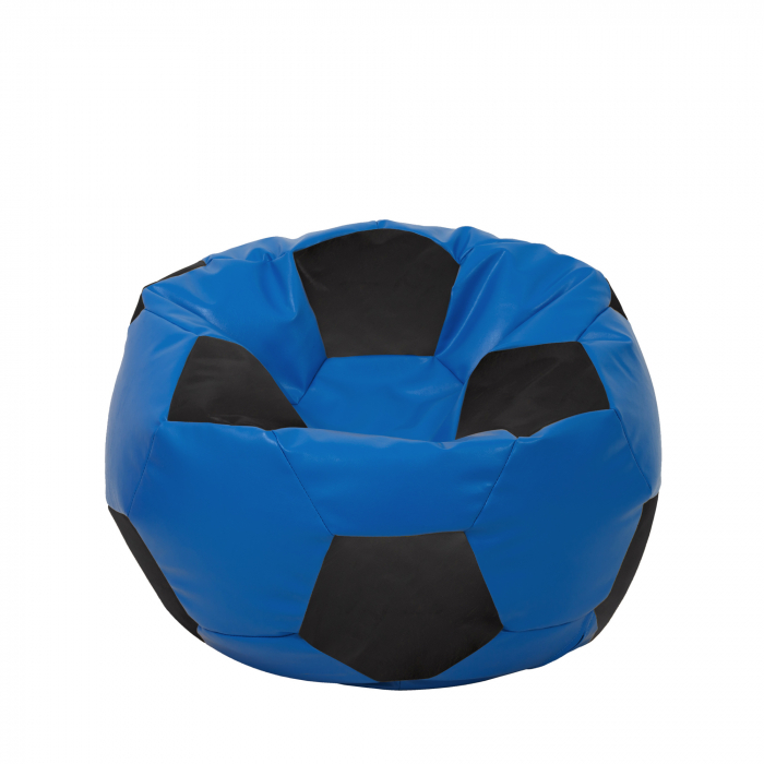 Mondo Ball - fotoliu puf - imitatie piele - albastru/negru [1]