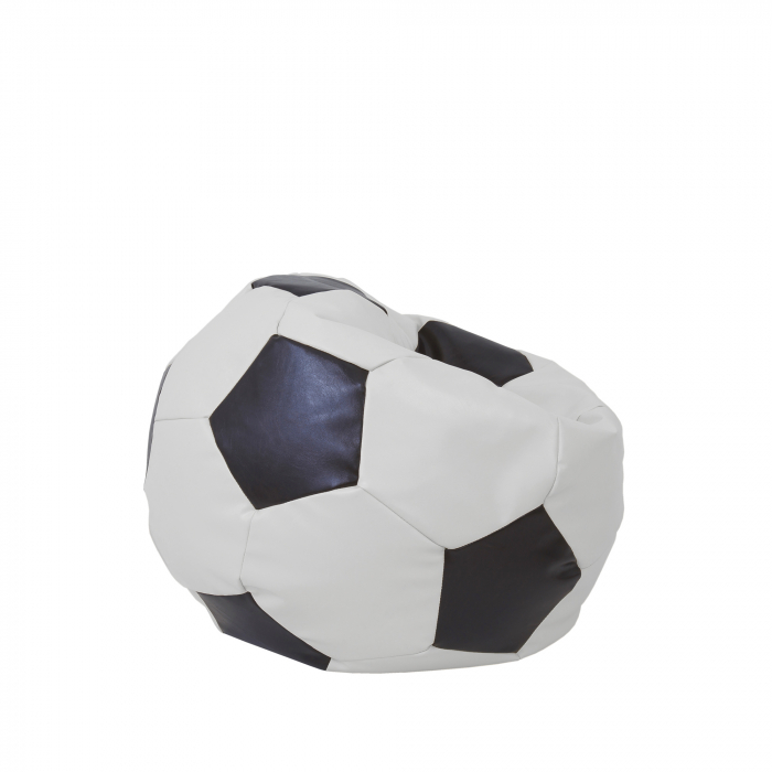 Baby Ball - fotoliu puf - imitatie piele alb/wenge [2]