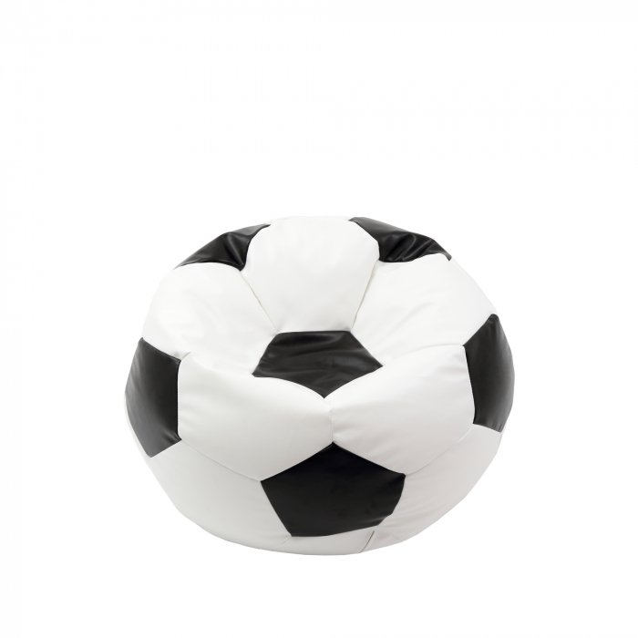 Baby Ball - fotoliu puf - imitatie piele alb/negru [1]