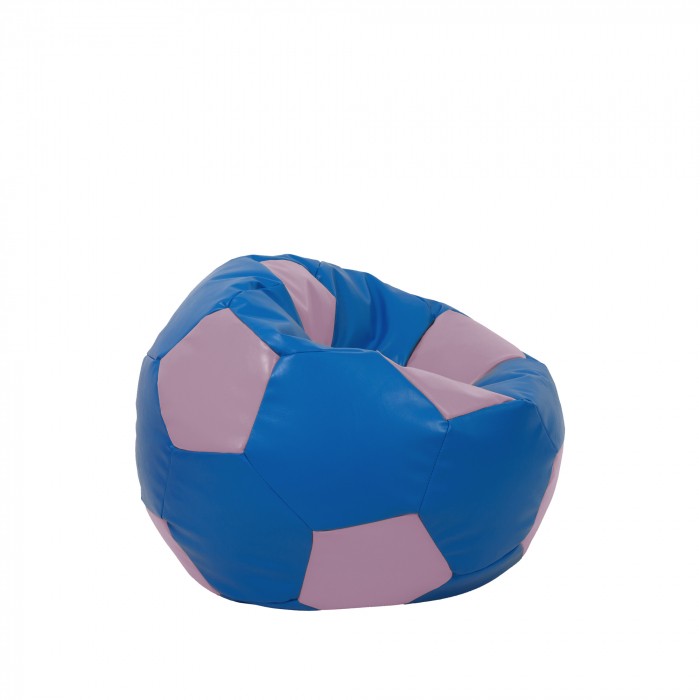 Baby Ball - fotoliu puf - imitatie piele albastru/mov [2]
