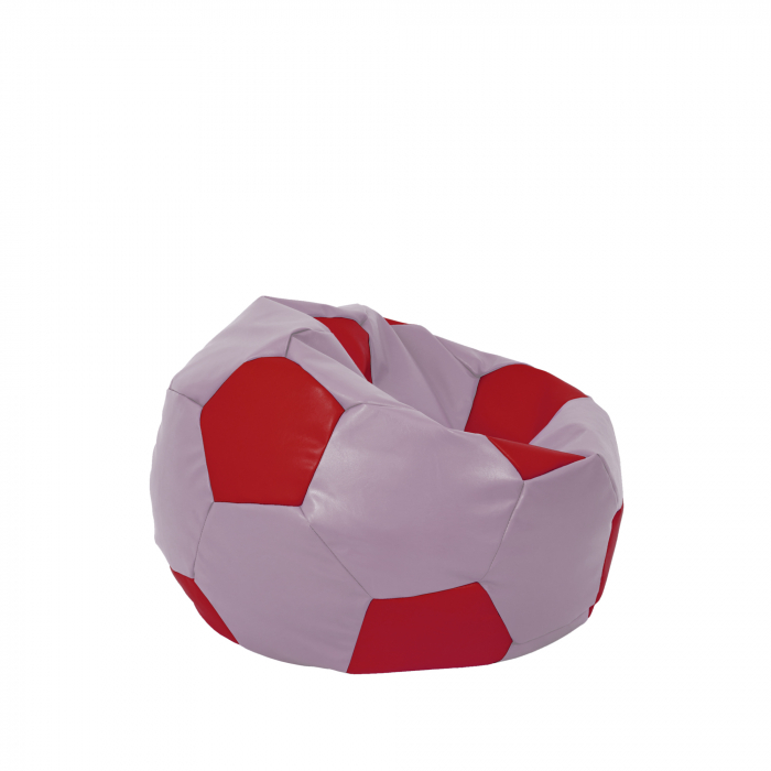 Baby Ball - fotoliu puf - imitatie piele mov/rosu [2]
