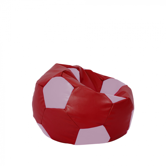 Baby Ball - fotoliu puf - imitatie piele rosu/mov [2]