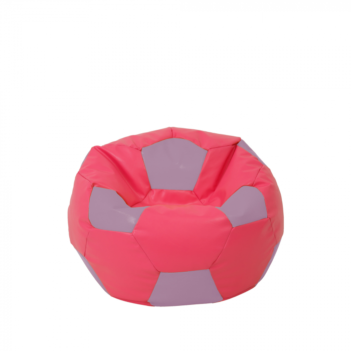 Baby Ball - fotoliu puf - imitatie piele roz/mov [1]