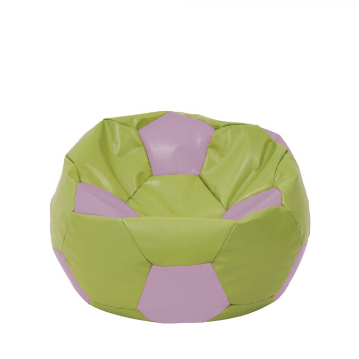 Baby Ball - fotoliu puf - imitatie piele verde/mov [1]