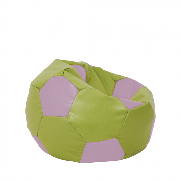 Baby Ball - fotoliu puf - imitatie piele verde/mov [2]