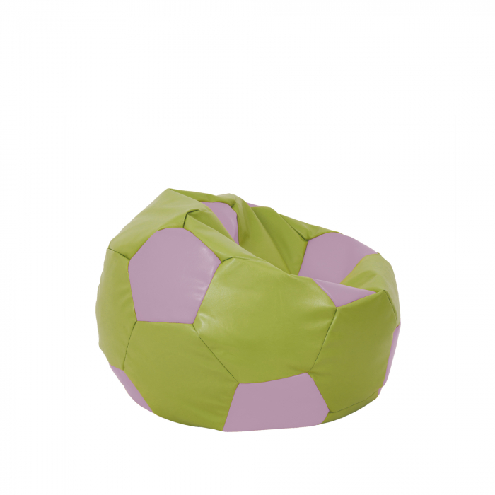 Baby Ball - fotoliu puf - imitatie piele verde/mov [2]