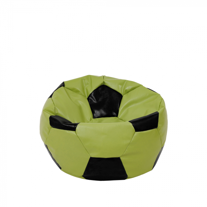 Baby Ball - fotoliu puf - imitatie piele verde/negru [1]