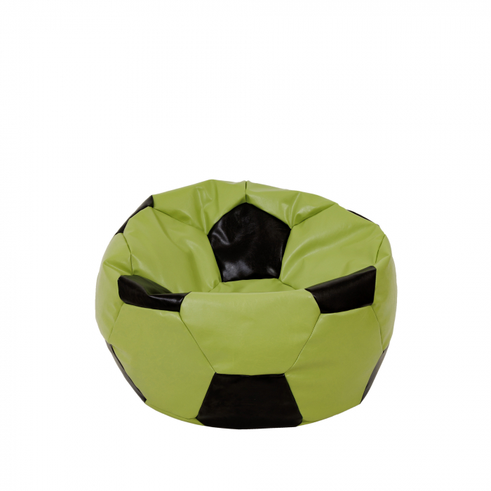 Baby Ball - fotoliu puf - imitatie piele verde/wenge [1]