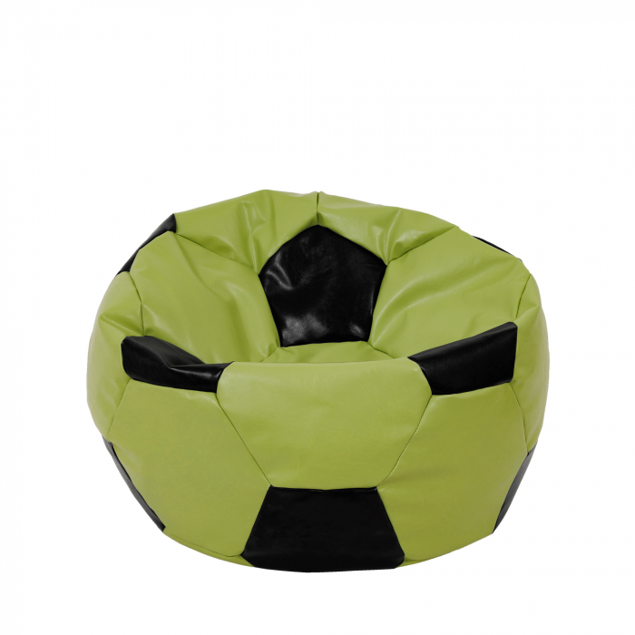 Baby Ball - fotoliu puf - imitatie piele verde/negru [1]