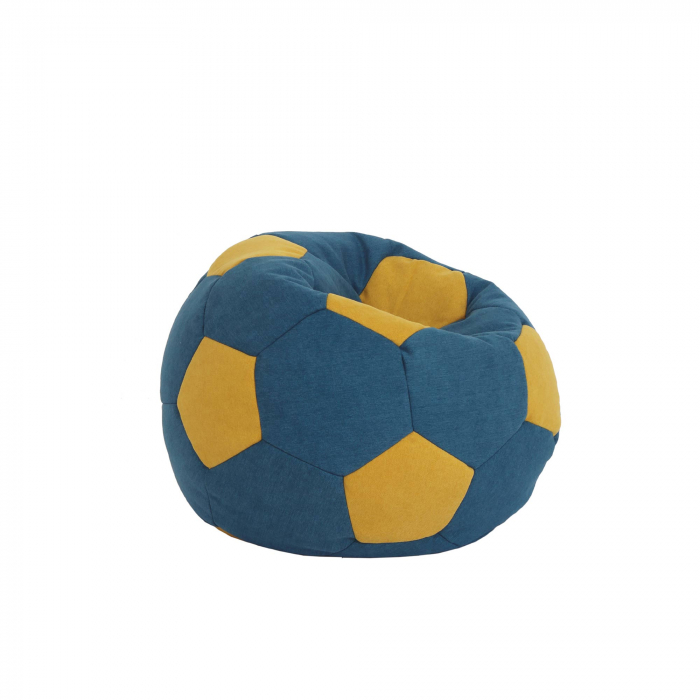 Baby Ball - fotoliu puf -stofa D-turcoaz/galben [3]