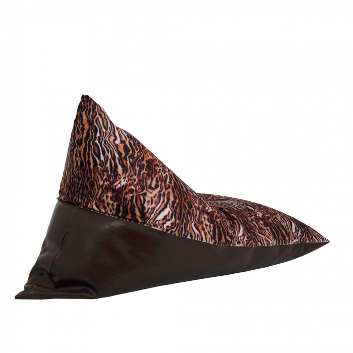 Bean bag Relax - Blana tigru - Imitatie piele maro [5]