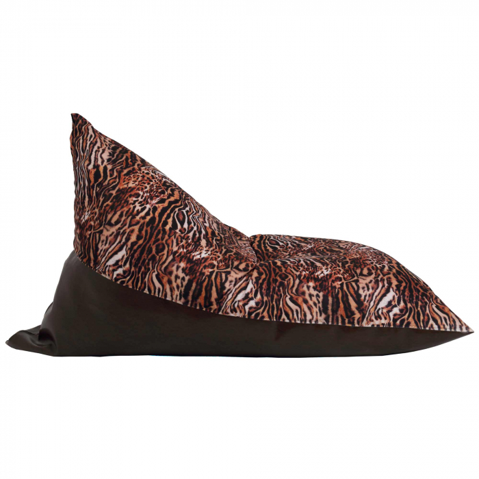 Bean bag Relax - Blana tigru - Imitatie piele maro [4]