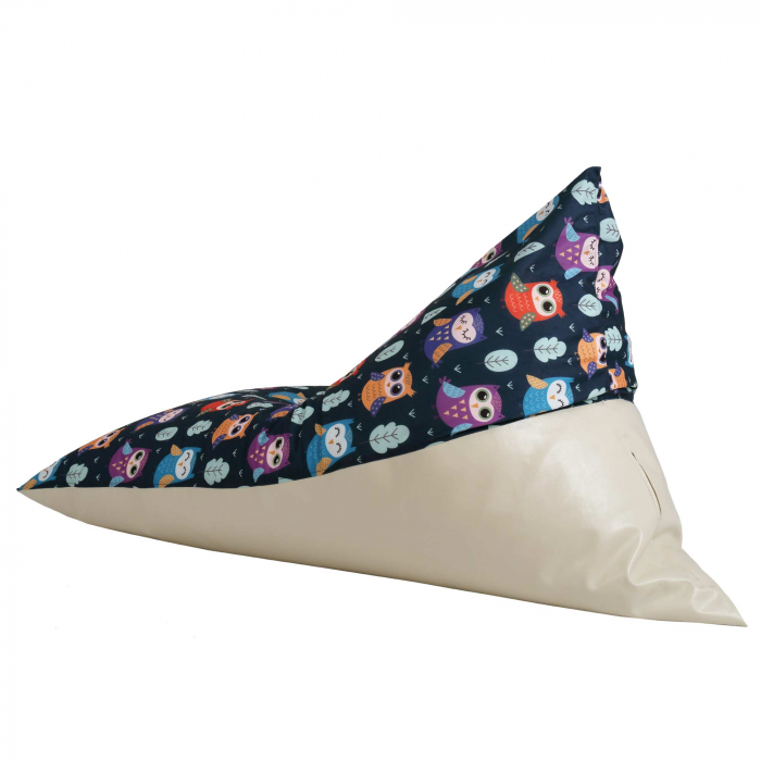 Bean bag Relax - Bufnite - Imitatie piele crem [7]