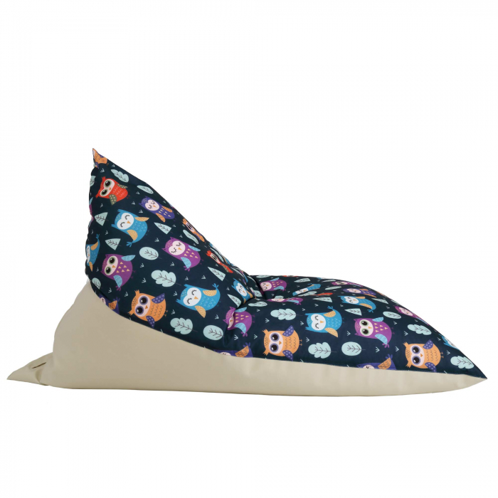 Bean bag Relax - Bufnite - Imitatie piele crem [4]