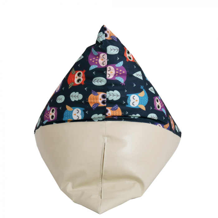 Bean bag Relax - Bufnite - Imitatie piele crem [6]