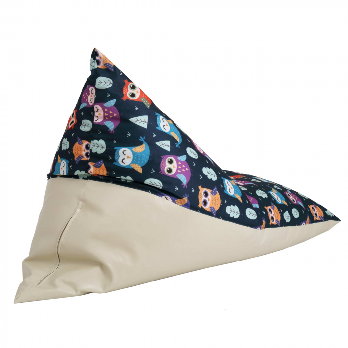 Bean bag Relax - Bufnite - Imitatie piele crem [5]